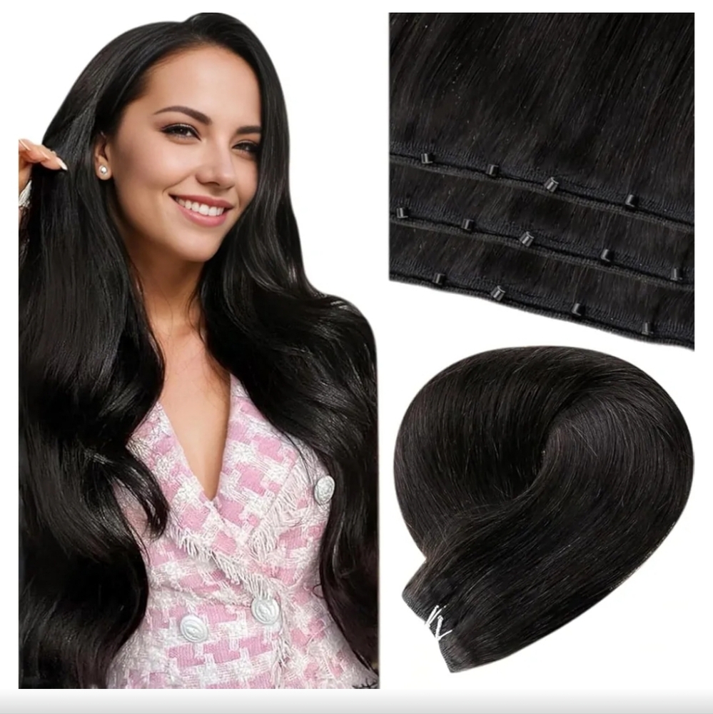 Human Hair Beaded weft extensions